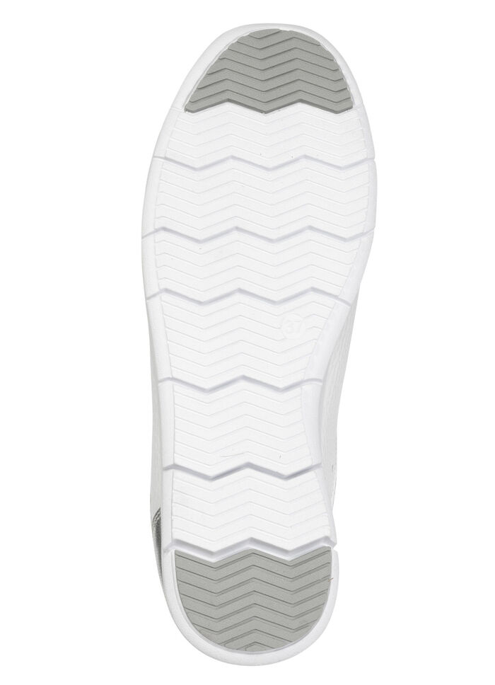 ELENA EDEN, bequeme Damen-Sneaker, Weite G, mit herausnehmbarem Fussbett WEISS-SILBER