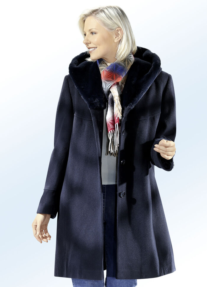 Kurzmantel mit fester Kapuze 