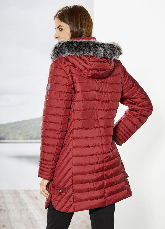 Kurzmantel in 2 Farben GRANATROT