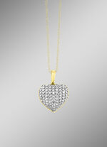 Herz-Anhänger mit funkelnden Diamanten 