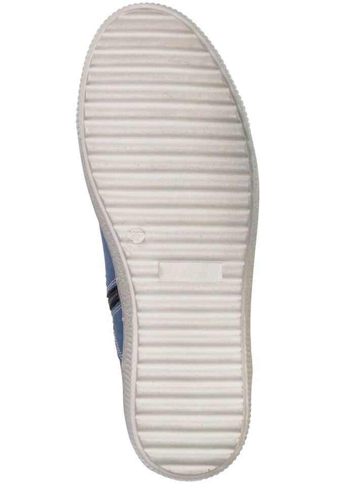 ELENA EDEN Schn&uuml;r-Bootie aus Nubukleder, mit Leder-Applikation JEANS