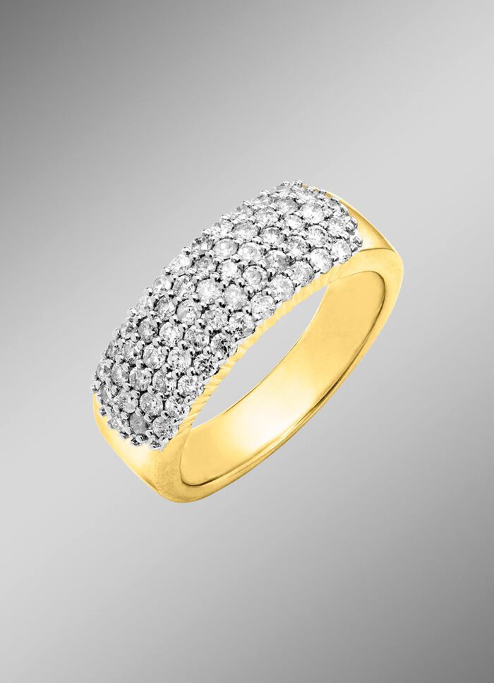 Edler Damenring mit Brillanten 