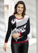 Pullover aus 100% Baumwolle SCHWARZ-ROT-MULTICOLOR
