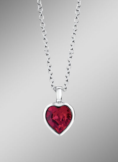 Herz-Anhänger mit Swarovski®-Kristall und Kette 