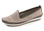 Gemini, sommerliche Damen-Slipper, Weite G, mit herausnehmbarem Fussbett TAUPE-OLIV