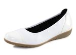 ELENA EDEN, klassische Damen-Ballerinas, Weite G, mit herausnehmbarem Fussbett WEISS