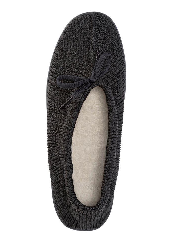 Slipper aus elastischem Strickmaterial mit Schn&uuml;rung 