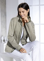 Jacke mit Jacquardmuster BEIGE-OLIV