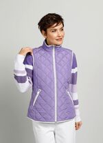 Steppweste mit Kontrastpaspelierung 