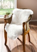 Fellvorleger aus flauschig weichem Kunstfell WEISS