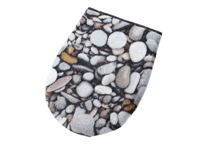 Pflegeleichte und strapazierf&auml;hige Badgarnitur mit Kieselstein-Motiv NATUR