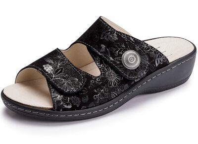 ELENA EDEN, klassische Damen-Pantoletten, Weite H, mit herausnehmbaren Fussbett 