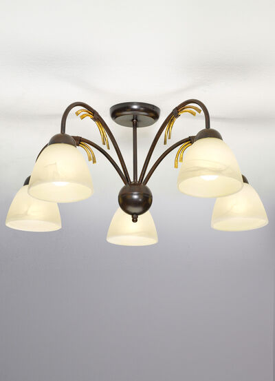 Deckenlampe mit Gestell aus Eisen  Deckenlampe mit Gestell aus Eisen