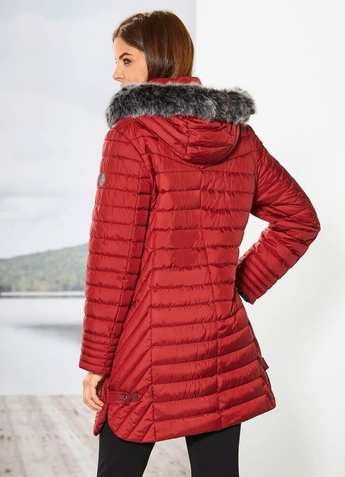 Kurzmantel in 2 Farben GRANATROT