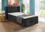 Boxspringbett mit Bettkasten und Topper ANTHRAZIT