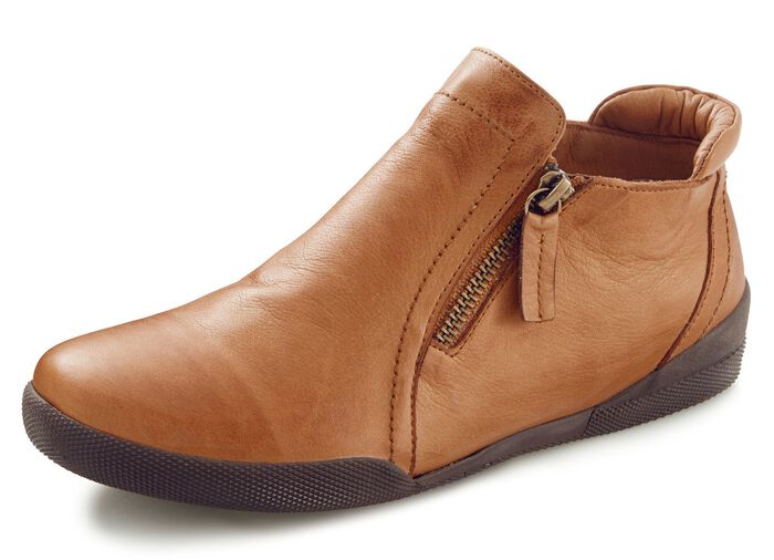 Andrea Conti, sportliche Damen-Boots, mit herausnehmbarem Fussbett COGNAC