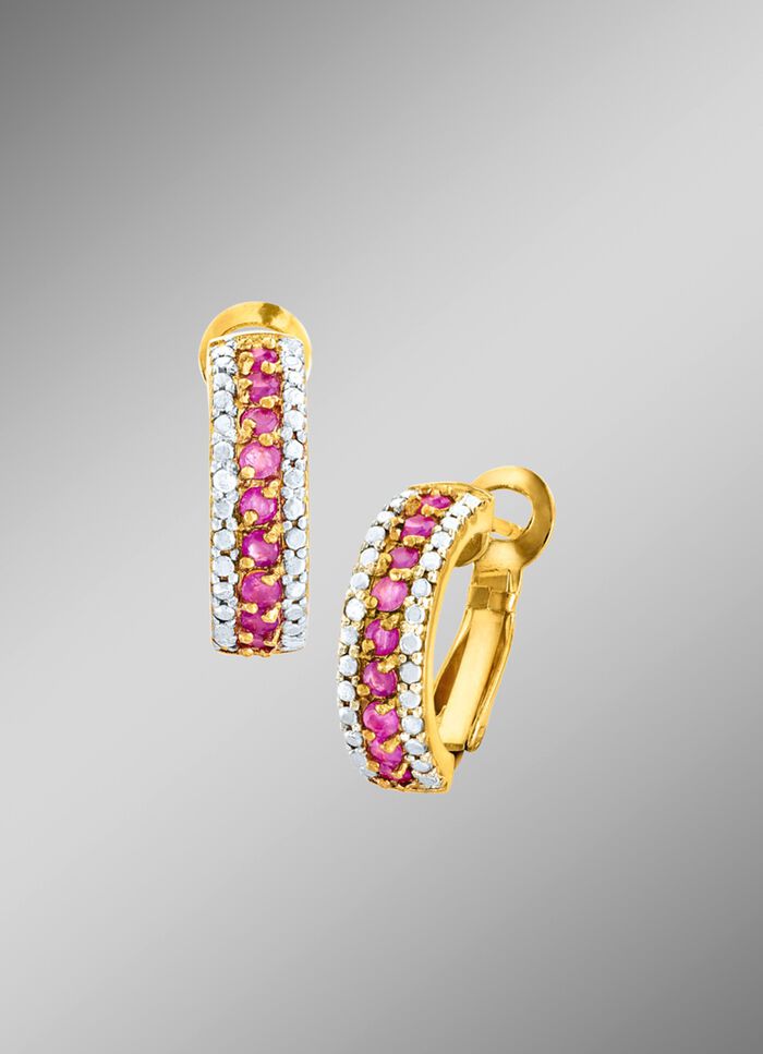 Klappcreolen mit Rubinen 