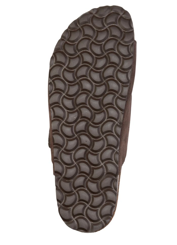 GINO GALANTE, klassiche Herren-Pantoletten, Weite H, mit Klettverschluss BRAUN