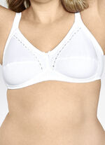 Naturana Zweierpack  BH mit dekorativem Spitzenband in den Cups 2X WEISS