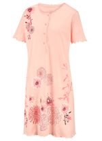 Zweierpack Nachthemden mit Knopfleiste und gebogten Abschl&uuml;ssen 