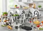 28-teiliges Topf-Set aus hochwertigem Edelstahl 