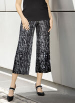 Culotte mit edlem Glanzdruck SCHWARZ-SILBER