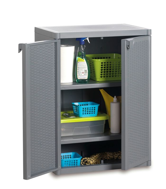 Ger&auml;teschrank aus Kunststoff HELLGRAU