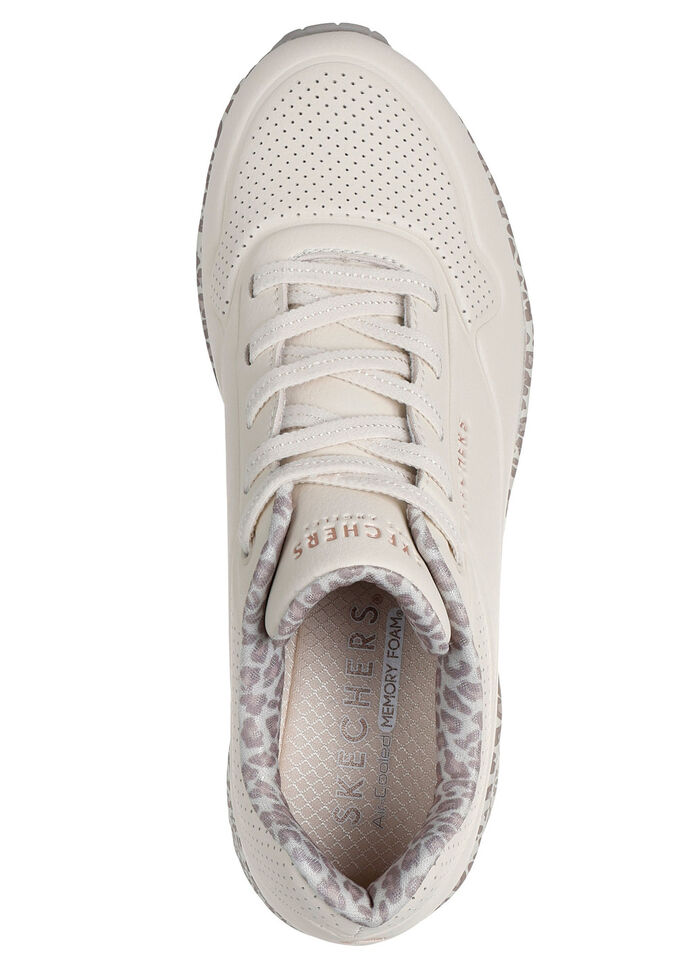 SKECHERS, trendige Damen-Sneaker, mit sichtbarem Luftpolster WEISS-LEO