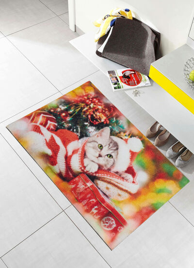 Fussmatte Kätzchen mit rutschfester Rückseite 