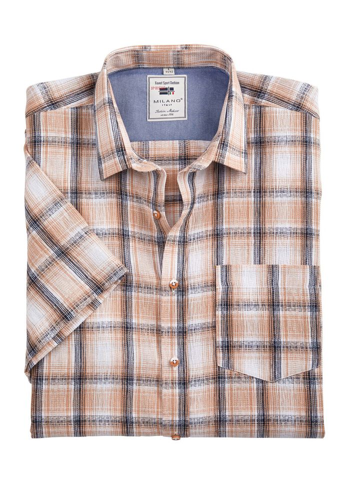 Kariertes Hemd von &laquo;Milano Italy&raquo; in 3 Farben BEIGE KARIERT