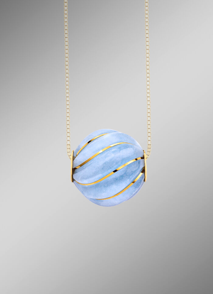 Anhänger mit echt Aquamarin 