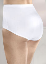 brio lingerie Fünferpack Slips mit elastischen Abschlüssen WEISS