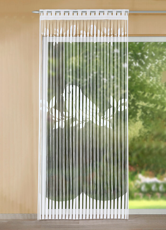 Fadenvorhang für Vorhangschiene und -stange WEISS