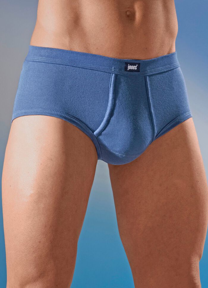 Viererpack Slips aus Feinripp, mit Eingriff 