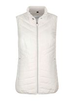 Steppweste mit Kontrastpaspelierung WEISS