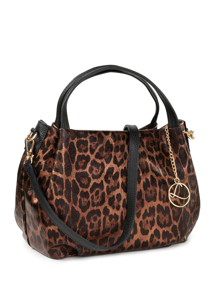 Laurina, Tasche, Damen, mit abnehmbarem, verstellbarem Umh&auml;ngeriemen SCHWARZ-BRONZE