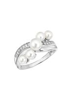 Perlenglanz und strahlende Eleganz: Damenring mit S&uuml;sswasser-Zuchtperlen 