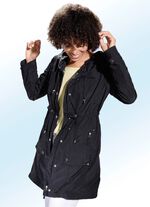 Longjacke mit pfiffig gesmoktem Kragen 