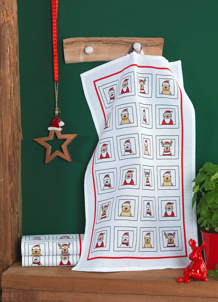 Weihnachtliche Geschirrt&uuml;cher, 3er-Set 