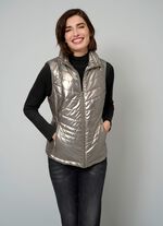 Steppweste in trendgenauer Metallic-Optik 