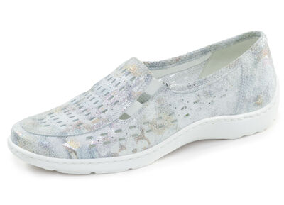 Waldl&auml;ufer, sommerliche Damen-Slipper, Weite H, mit herausnehmbarem Fussbett 