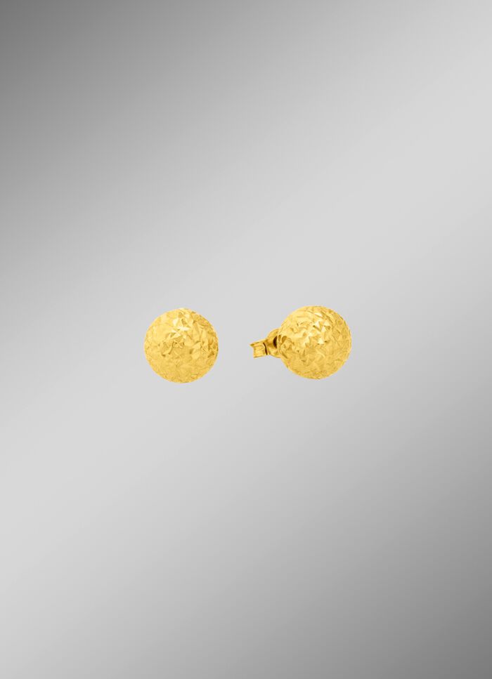 Facettierte Ohrstecker aus Gold 