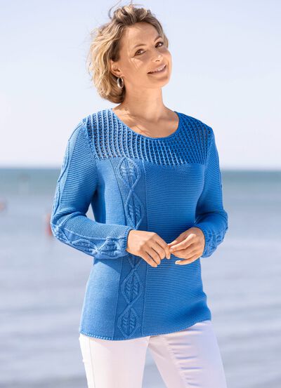 Pullover mit Ajourmuster 