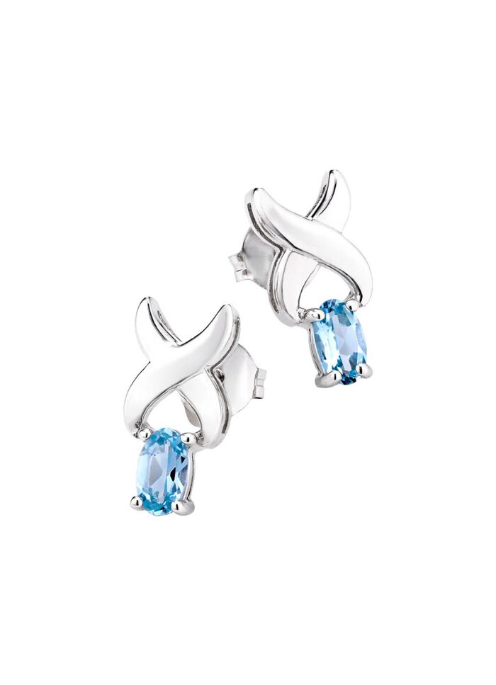 Schicke Ohrstecker mit Blautopas 