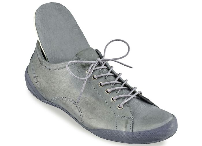 Andrea Conti, klassische Damen-Schnürschuhe, mit herausnehmbarem Lederfussbett GRAFIT