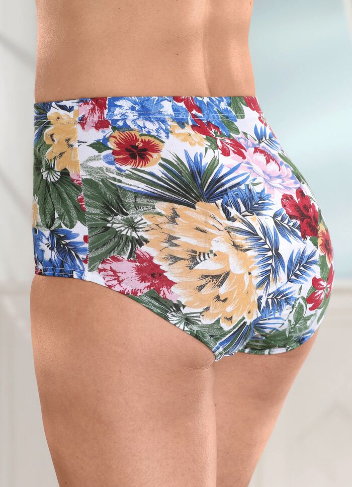 Viererpack Slips mit Floraldessin 