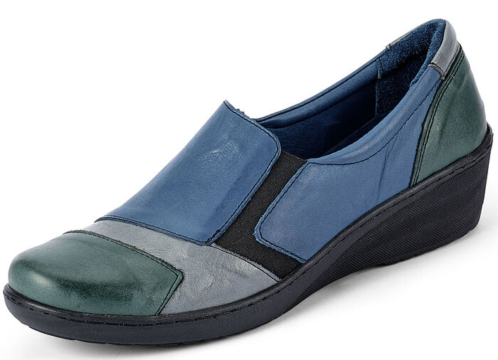 Gemini Slipper mit seitlichen Gummizügen JEANS-TANNE-GRAFIT