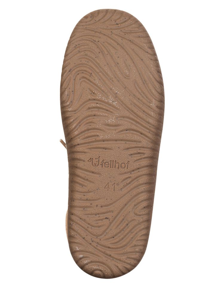 Gef&uuml;tterte Herren-Slipper, Winterschuhe, mit Lammfell BEIGE
