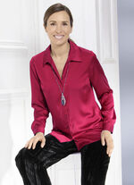 Bluse mit aparter Kragenlösung BORDEAUX
