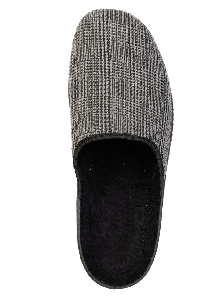Klassiche Herren-Hausschuhe, mit anatomisch geformtem Fussbett GRAU